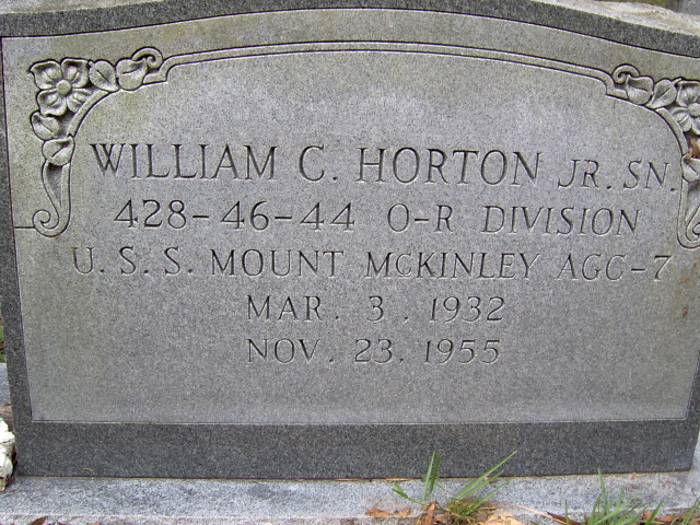 Headstone for Horton , William C Jr